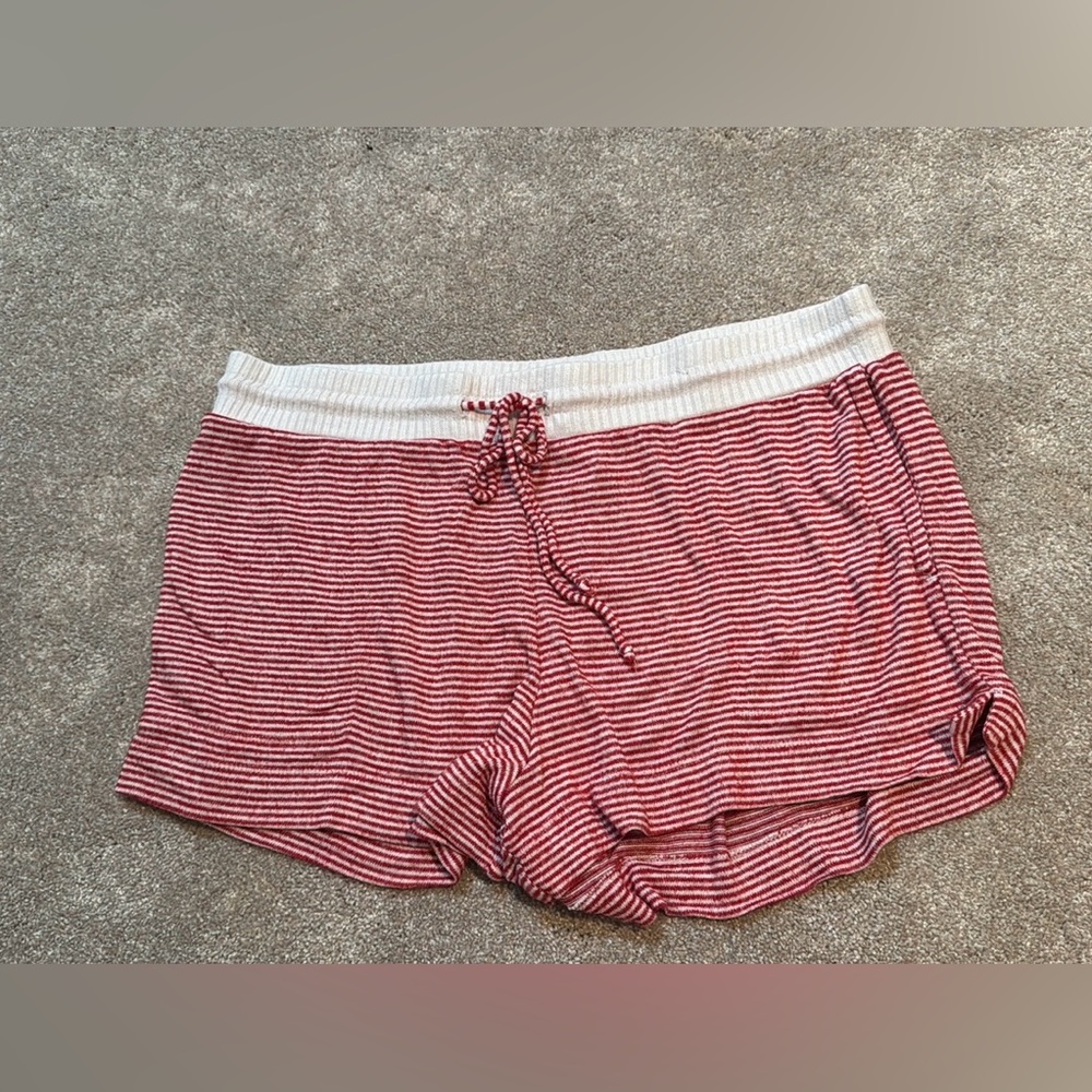 Stars Above Striped Red and White Women's Pajama/Lounge Shorts - Size Large
